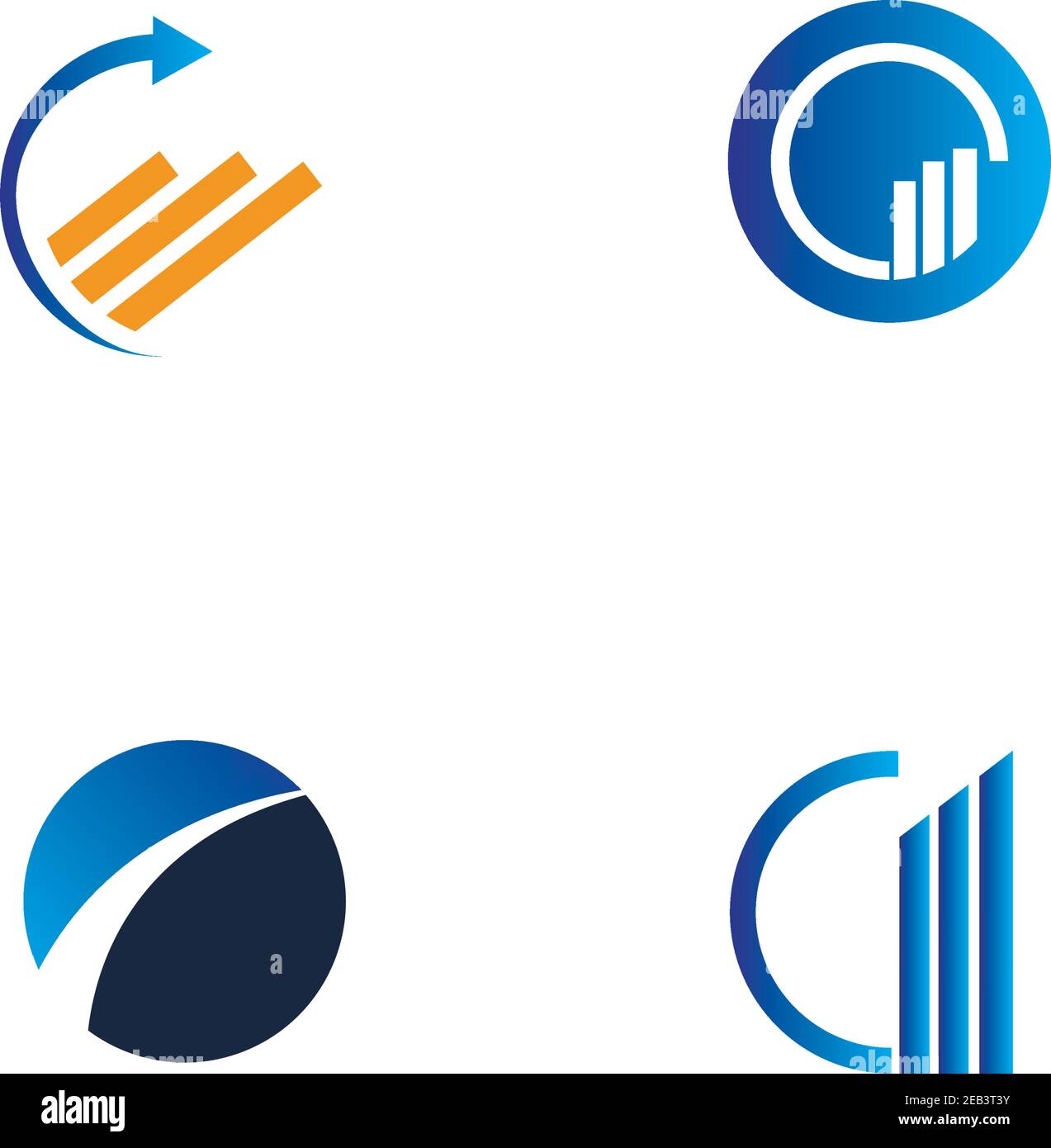 Business finance logo and symbols vector concept illustration Stock ...