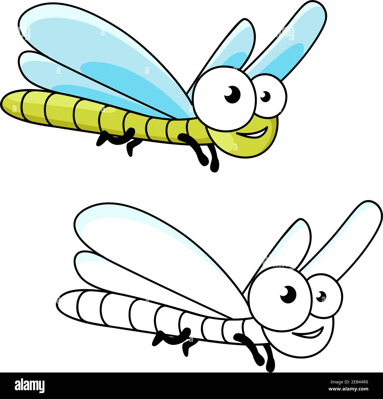 Cartoon smiling green dragonfly insect with long slender abdomen and transparent blue wings. Funny insect for mascot, children book or t-shirt print u Stock Vector Image & Art - Alamy Cartoon smiling green dragonfly insect with long slender abdomen and transparent blue wings. Funny insect for mascot, children book or t-shirt print u Stock Vector Image & Art - Alamy