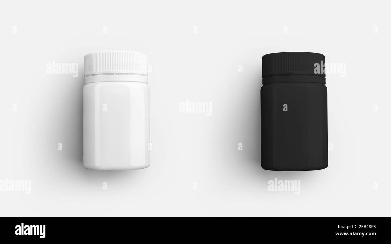 Download White Pills Box Plastic Bottles Drugs Box Mock Up Medical Blank Cardboard Pills Bottle Mockup Stock Photo Alamy