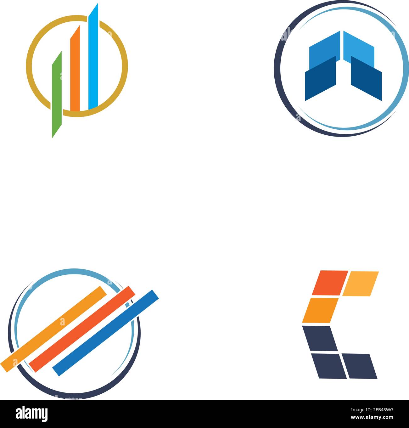 Business finance logo and symbols vector concept illustration Stock ...