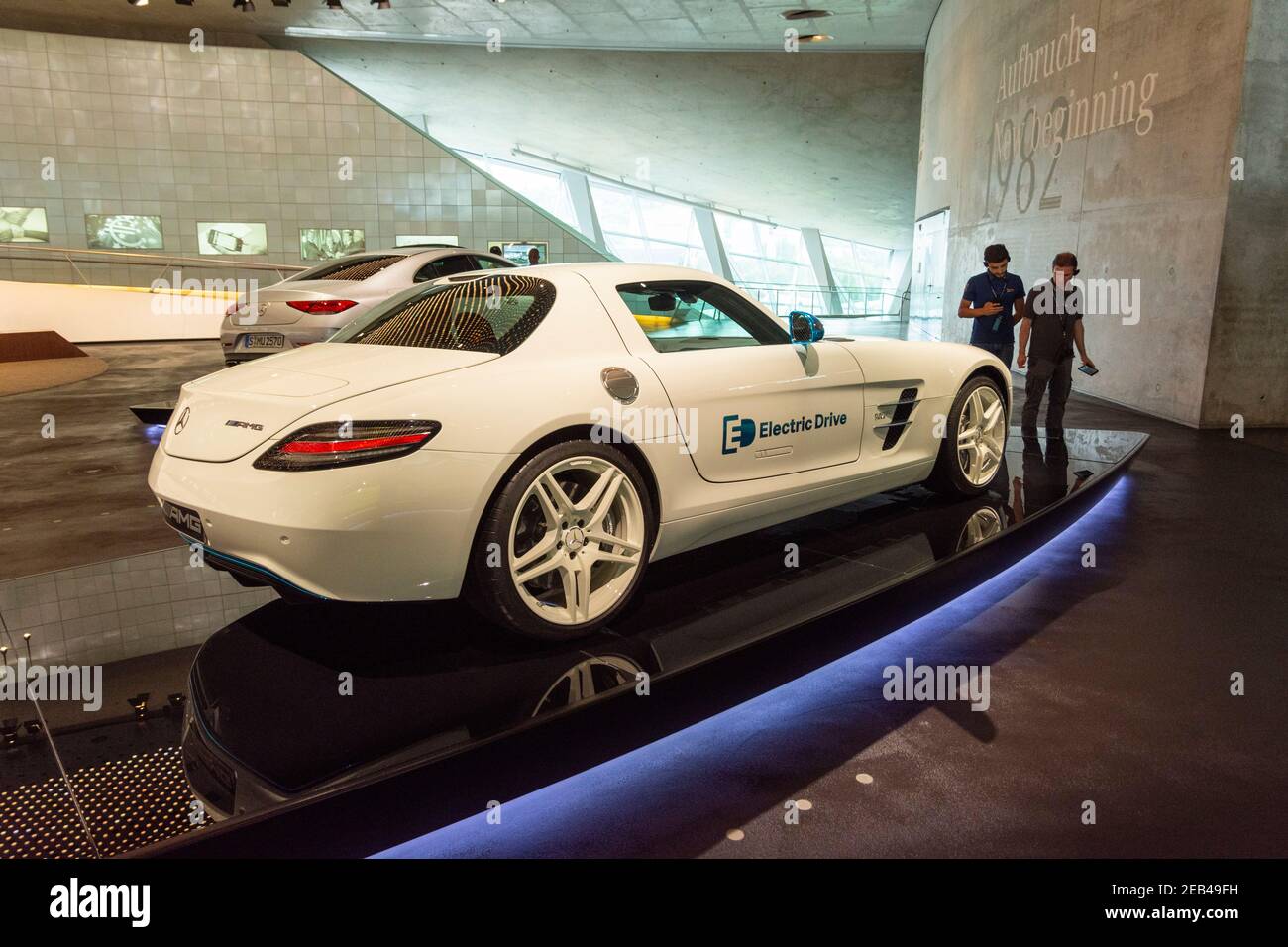 Luxury Sports Car Mercedes Benz Slr. Electric drive. Interior of