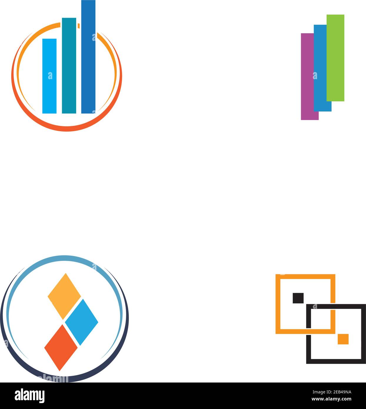 Business finance logo and symbols vector concept illustration Stock ...