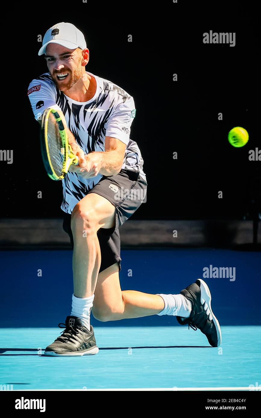 Adrian Mannarino (ATP 36) pictured during a tennis match between Russian  Alexander Zverev (ATP 7) and French Adrian Mannarino (ATP 36) , in the  second Stock Photo - Alamy