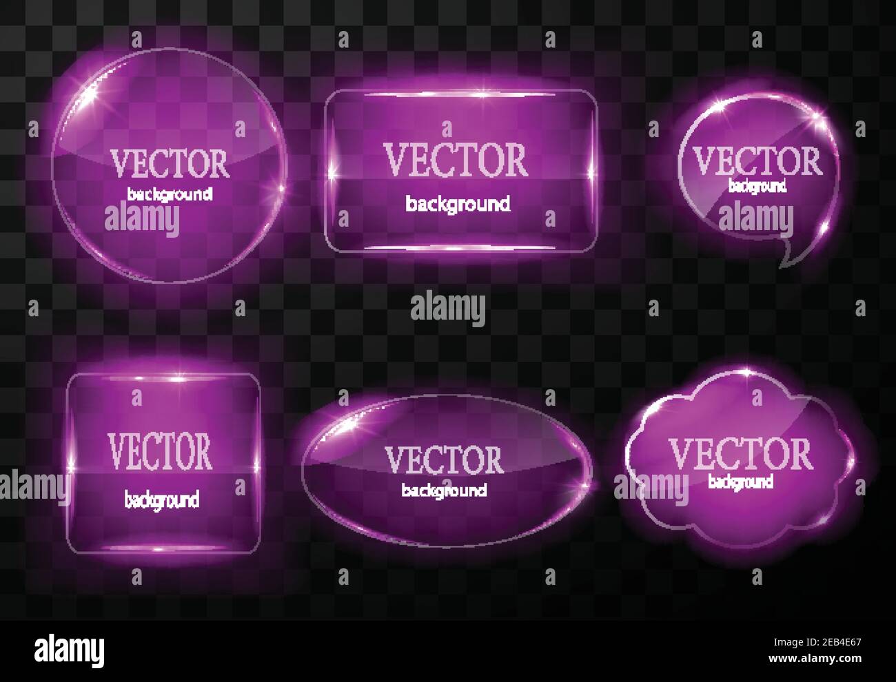 Glass vector button plane. Easy editable background Stock Vector