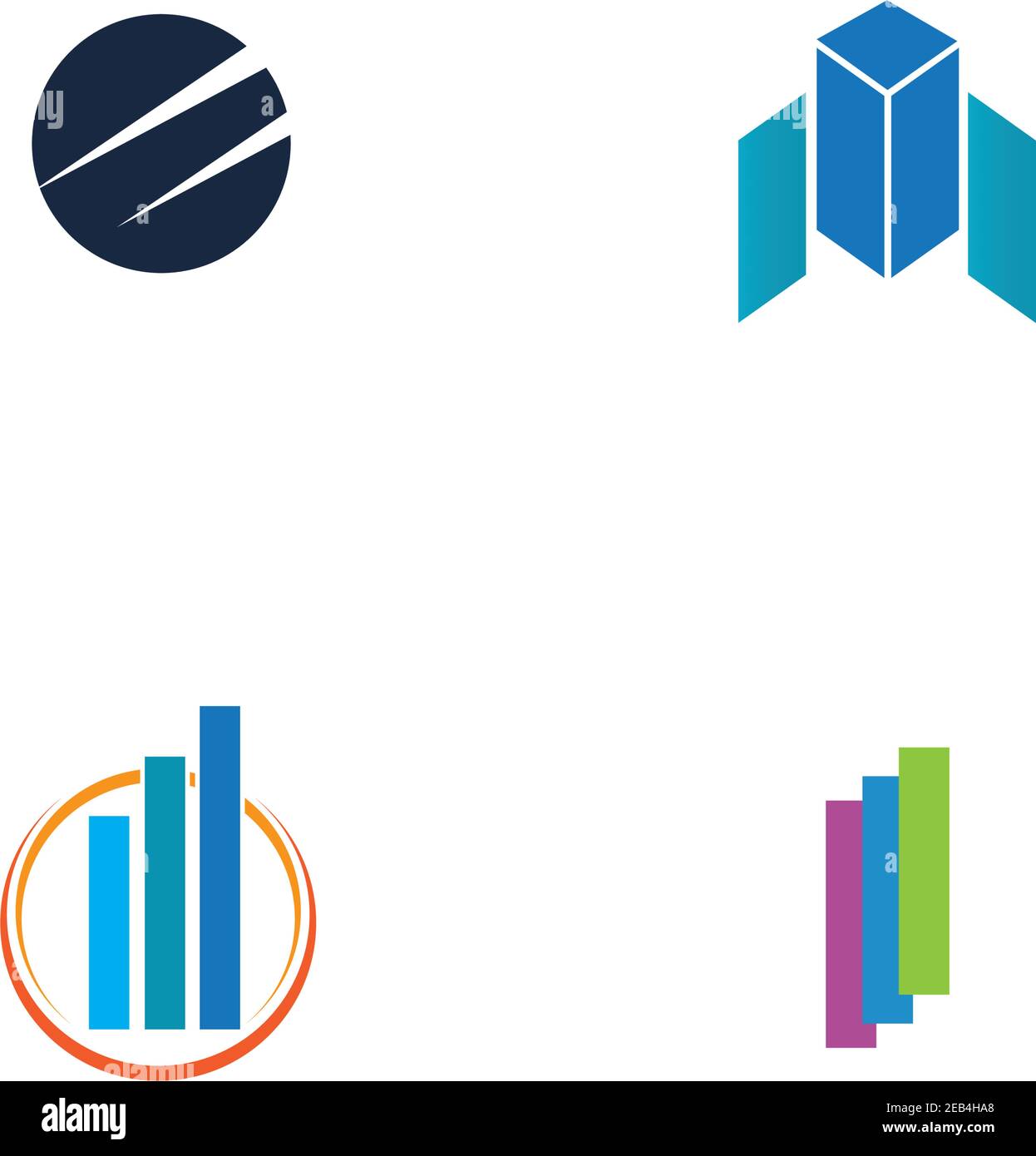 Business finance logo and symbols vector concept illustration Stock ...
