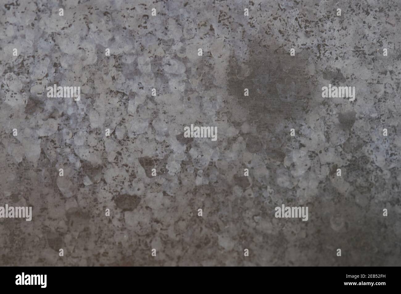 Dirty steel surface after dry water. Rough metal texture Stock Photo