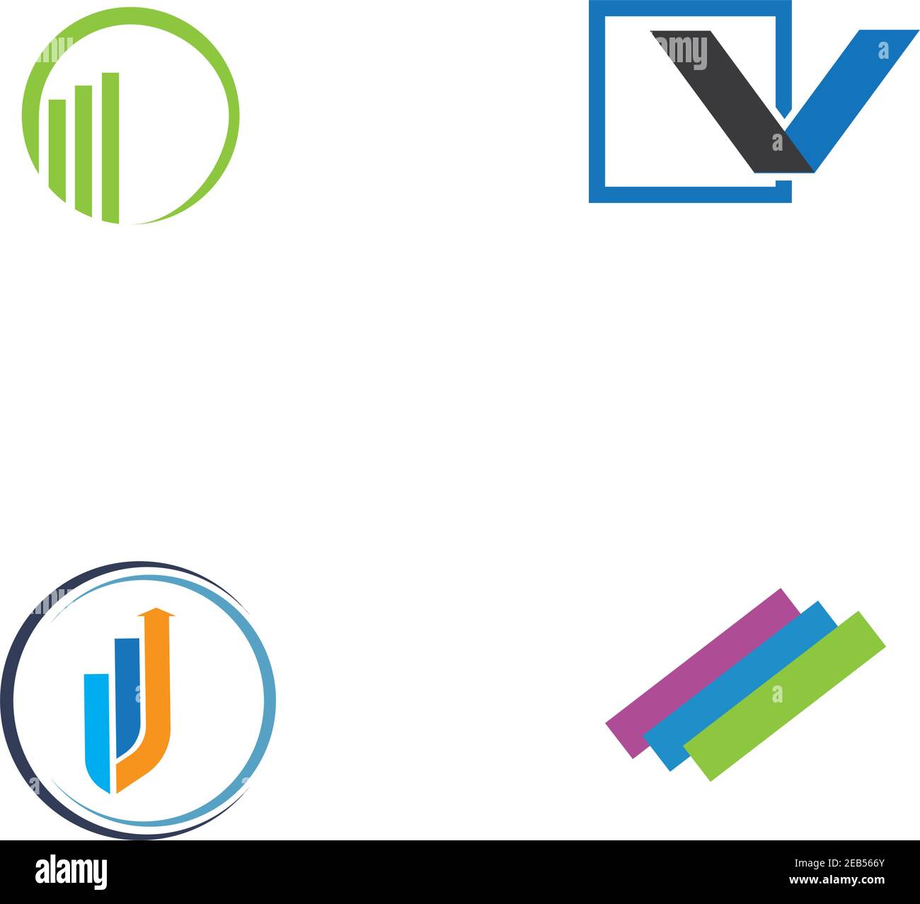 Business finance logo and symbols vector concept illustration Stock ...