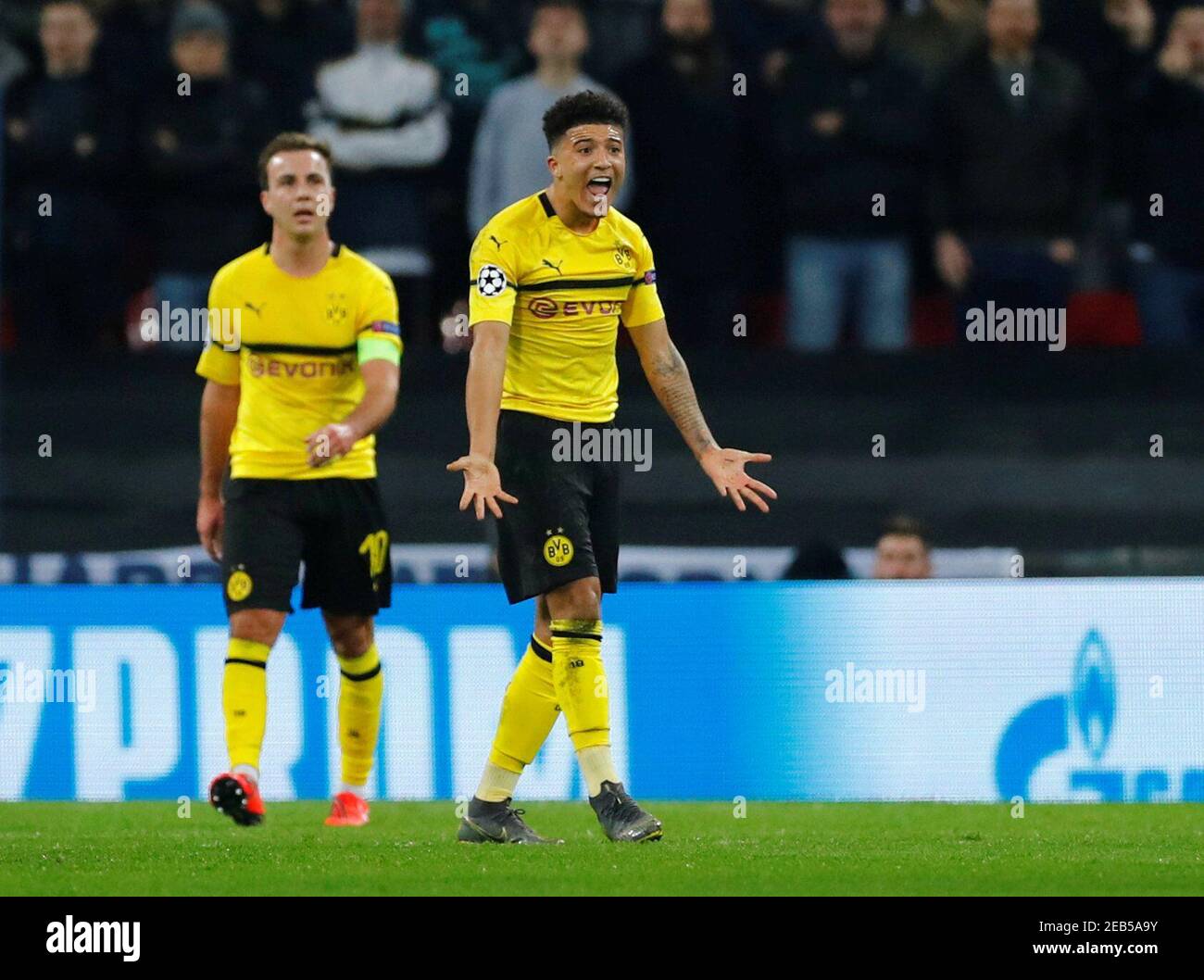 Soccer Football - Champions League Round of 16 First Leg - Tottenham  Hotspur v Borussia Dortmund - Wembley Stadium, London, Britain - February  13, 2019 Borussia Dortmund's Jadon Sancho reacts REUTERS/Eddie Keogh Stock  Photo - Alamy