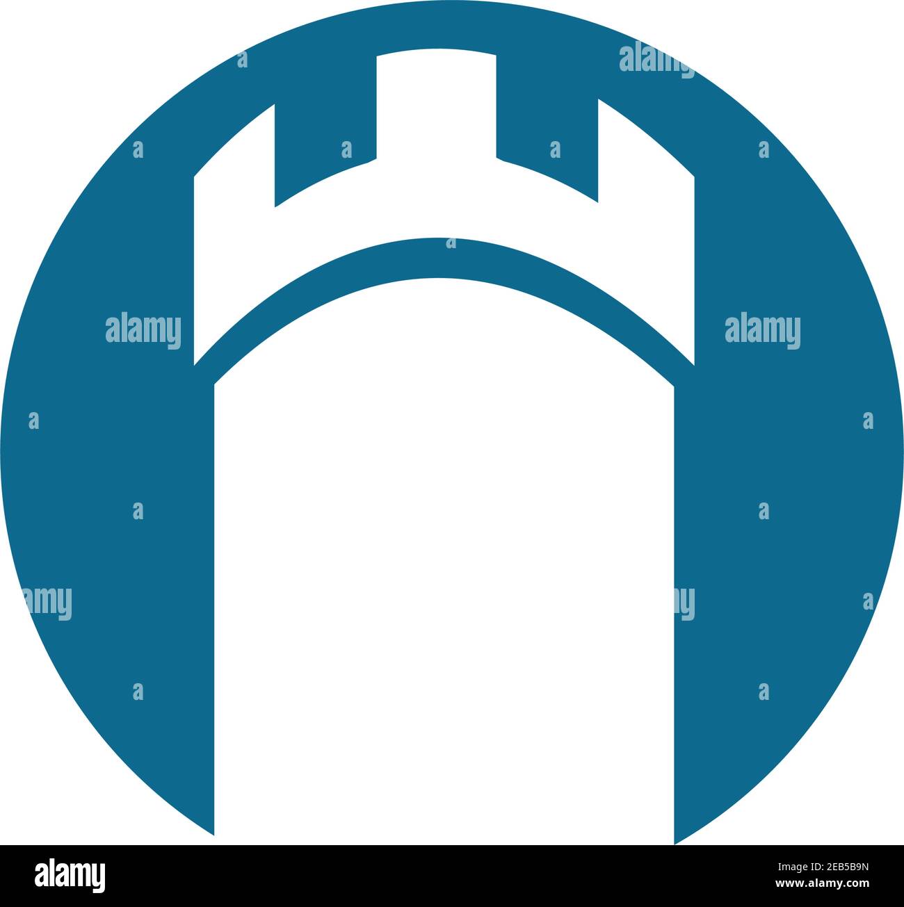 Castle vector illustration icon Logo Template design Stock Vector Image ...