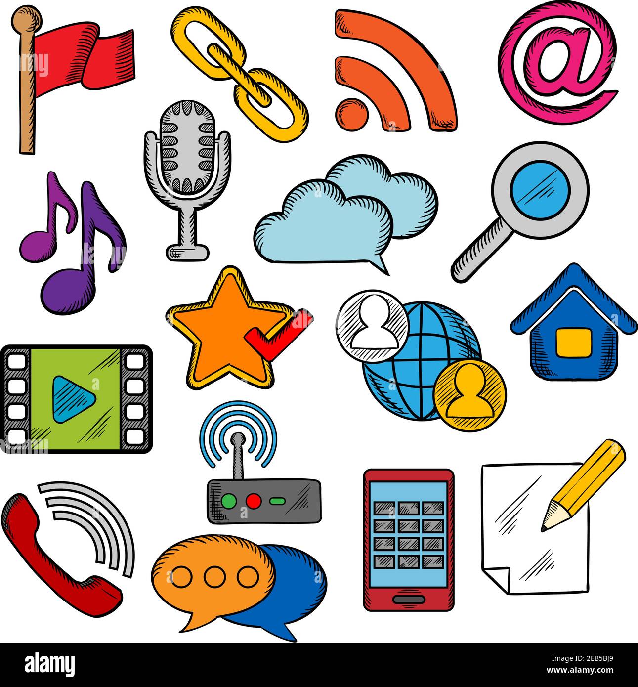 Call multimedia Stock Vector Images - Alamy