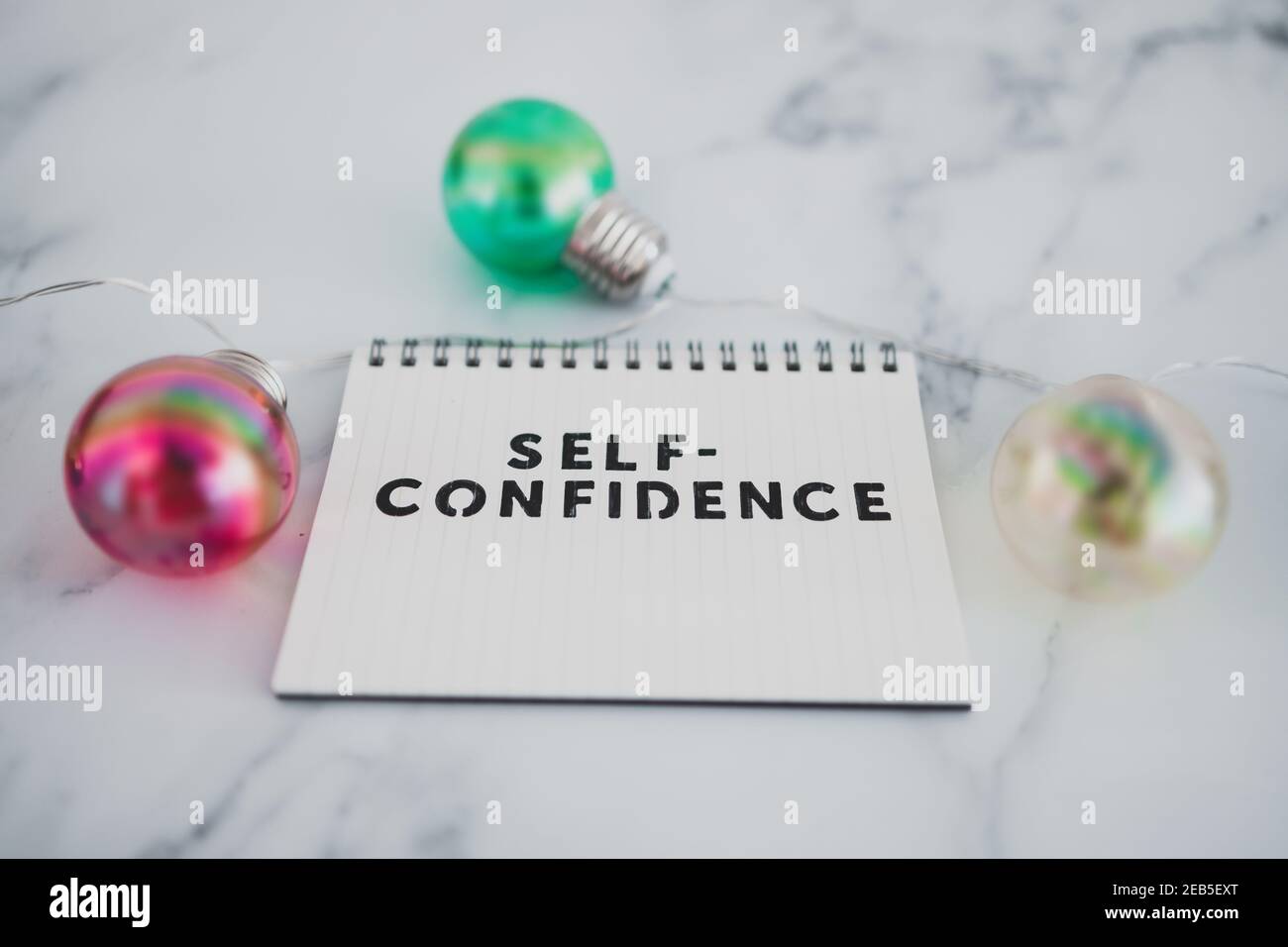 psychology and positive attitude concept, Selfconfidence text on