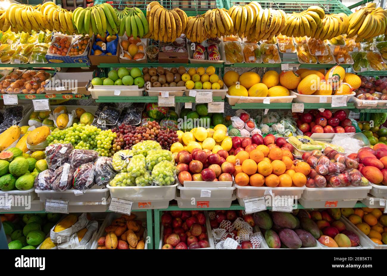 CURITIBA, BRAZIL - Sep 26, 2020: Curitiba's public market with many ...