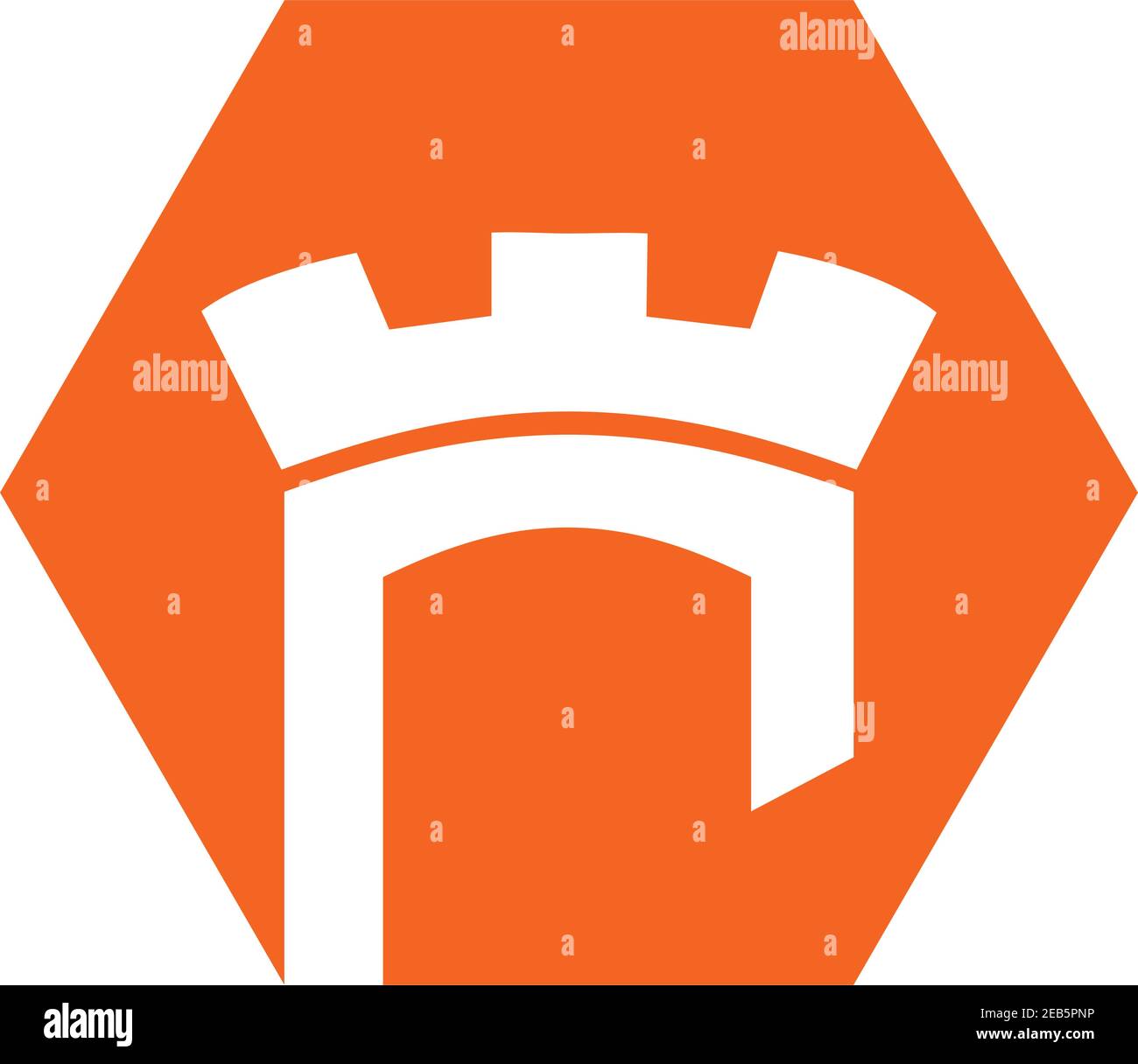 Castle vector illustration icon Logo Template design Stock Vector