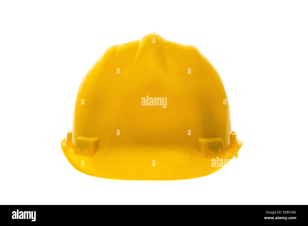 Yellow construction hard hat - white background Stock Photo