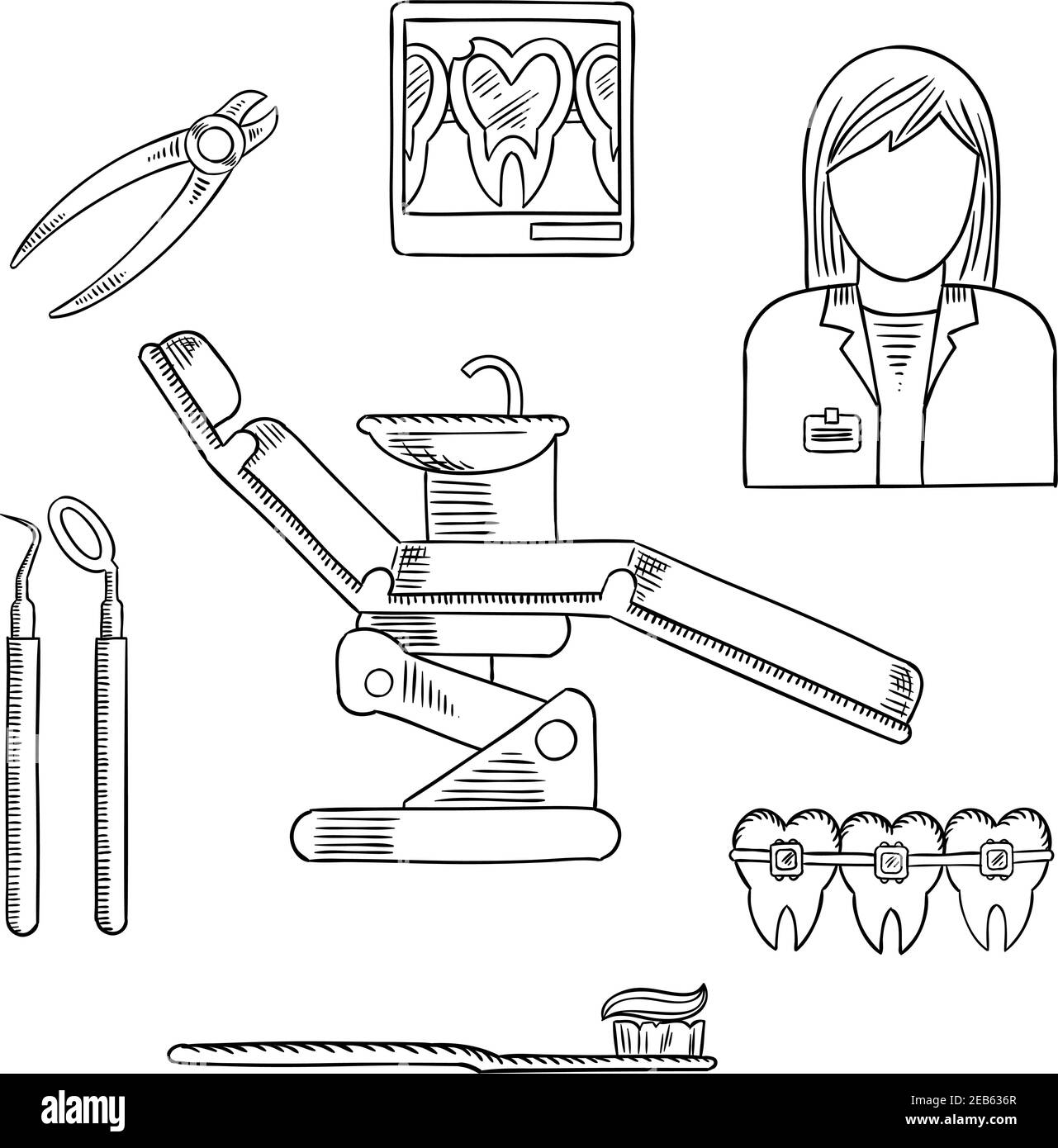 Рисунок по профессиям зубной