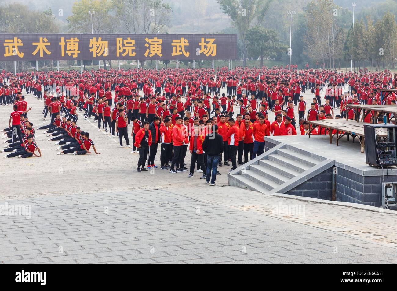 Dengfeng, Henan, China October 16, 2018 Training at the Shaolin