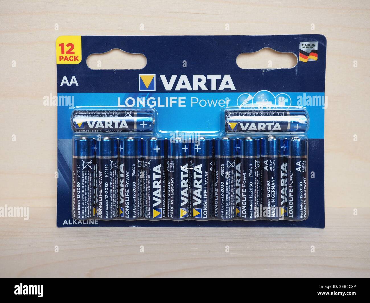 HANNOVER, GERMANY - CIRCA JANUARY 2021: Packets of Varta longlife power AA  and AAA batteries Stock Photo - Alamy