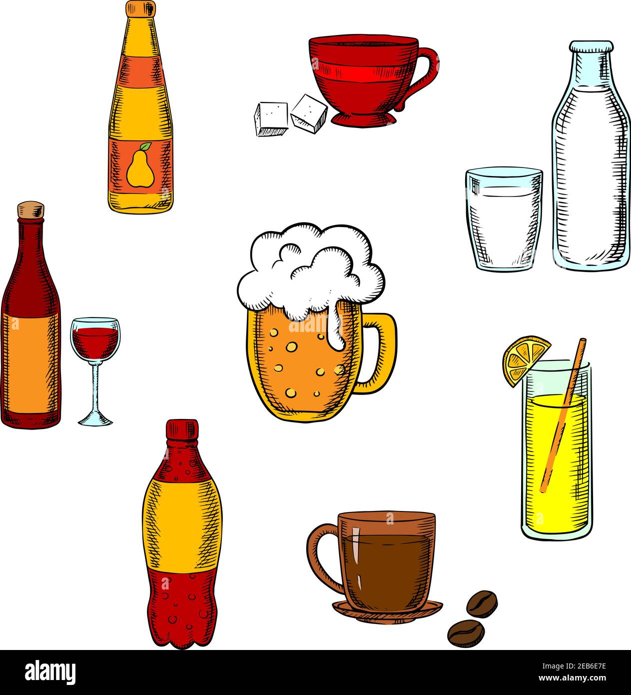 Beer mug orange juice Stock Vector Images Alamy