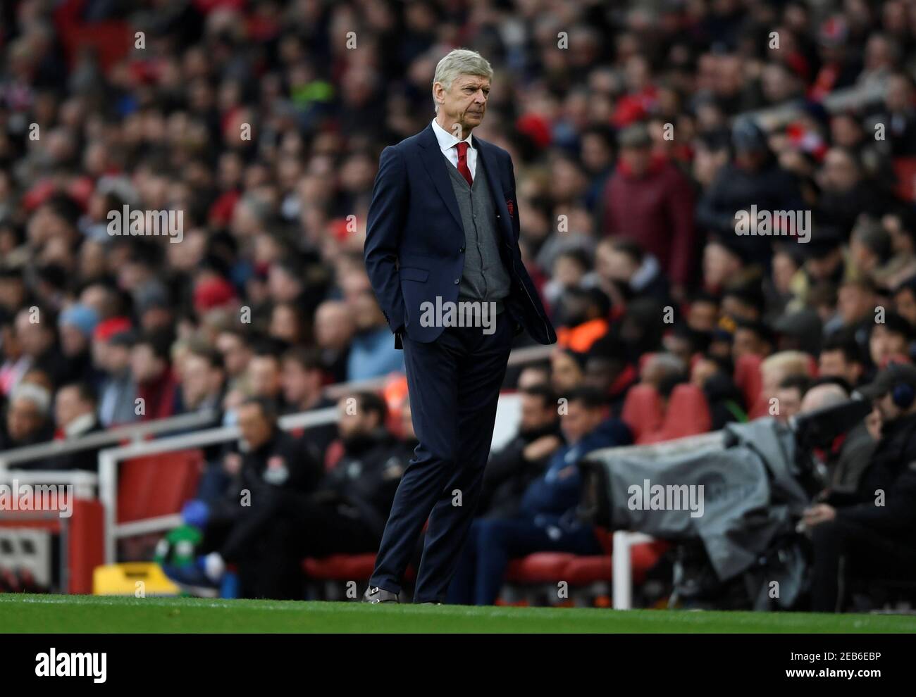 Soccer Football - Premier League - Arsenal vs Watford - Emirates Stadium, London, Britain - March 11, 2018   Arsenal manager Arsene Wenger      Action Images via Reuters/Tony O'Brien    EDITORIAL USE ONLY. No use with unauthorized audio, video, data, fixture lists, club/league logos or 'live' services. Online in-match use limited to 75 images, no video emulation. No use in betting, games or single club/league/player publications.  Please contact your account representative for further details. Stock Photo