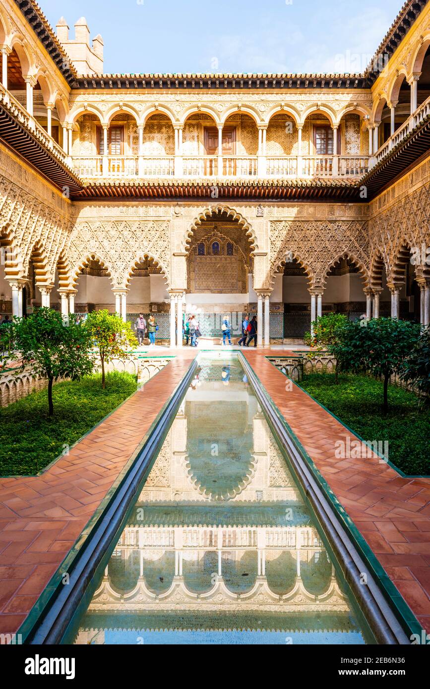 Palace Of The Real Alcazar Of Seville In Andalusia Spain Stock Photo Alamy