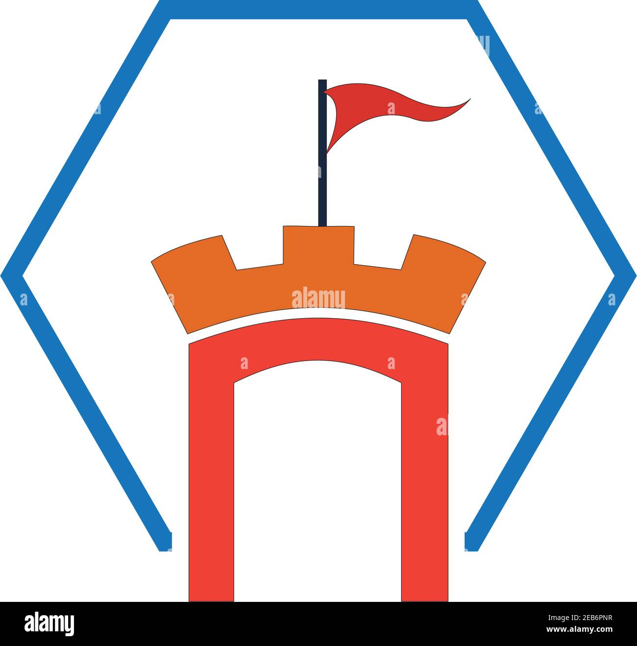 Castle vector illustration icon Logo Template design Stock Vector