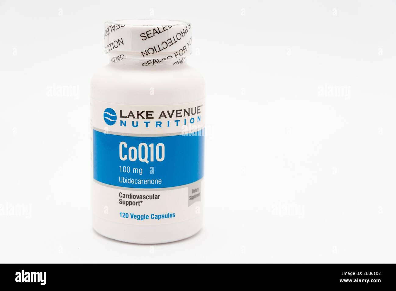 Lake Avenue Nutrition Coq10 Usp Grade 100 Mg 120 Veggie Capsules Isolated On White Background 2525