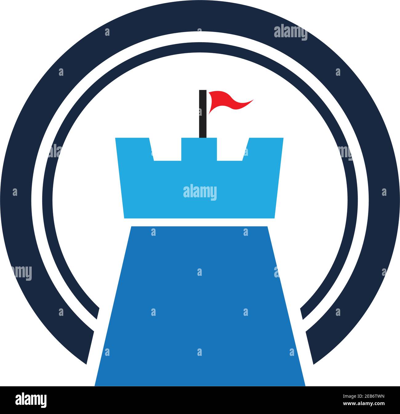 Castle vector illustration icon Logo Template design Stock Vector