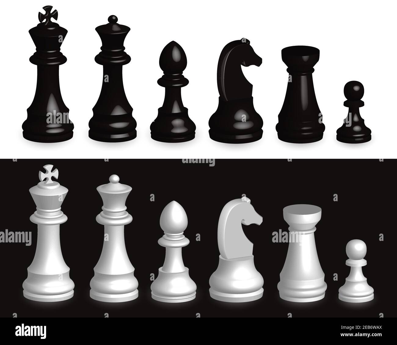 Download wallpapers chessboard, 3d metal chess, chess pieces, black and  white