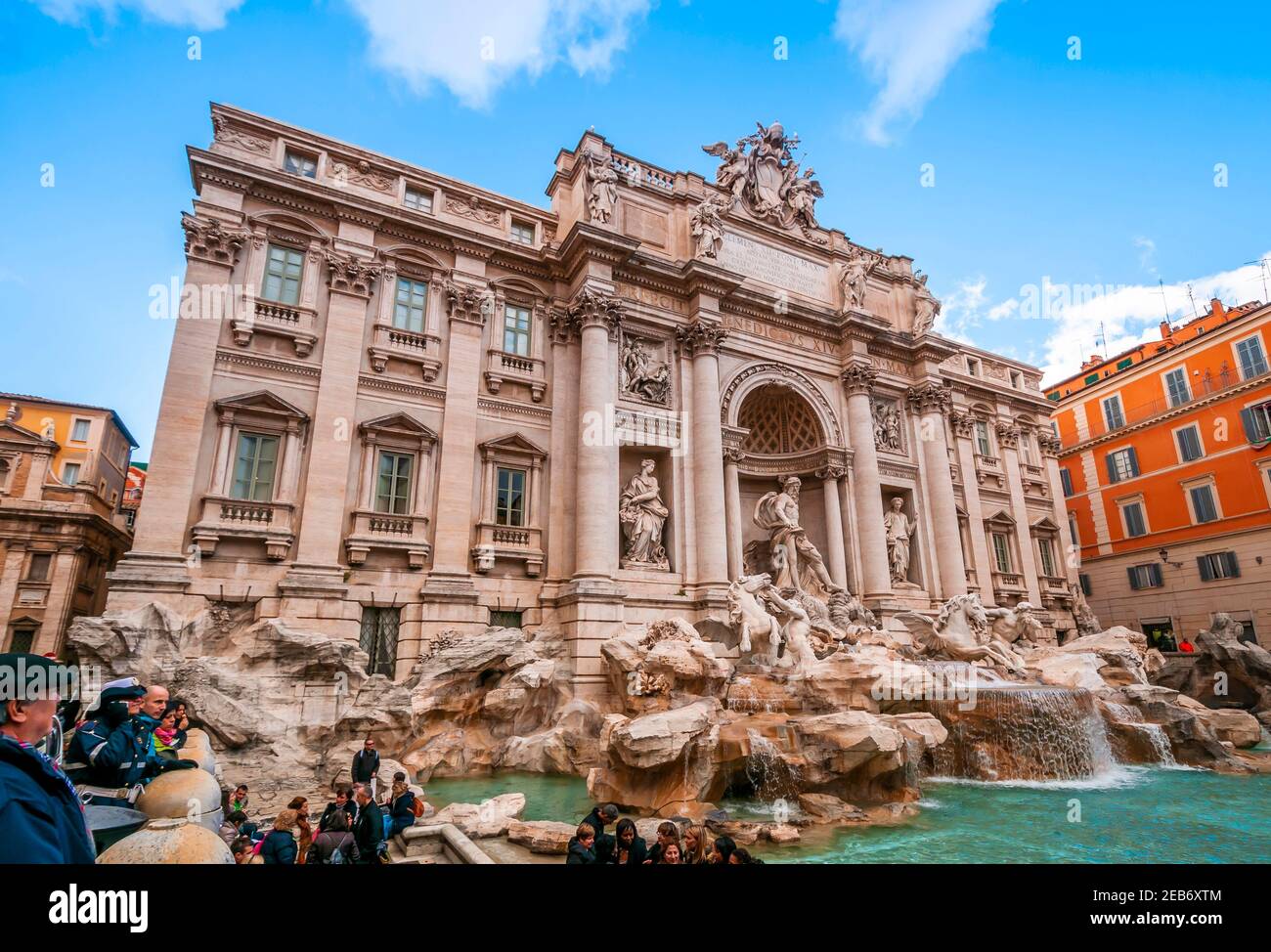 The Trevi Fountain is the largest and one of the most famous fountains
