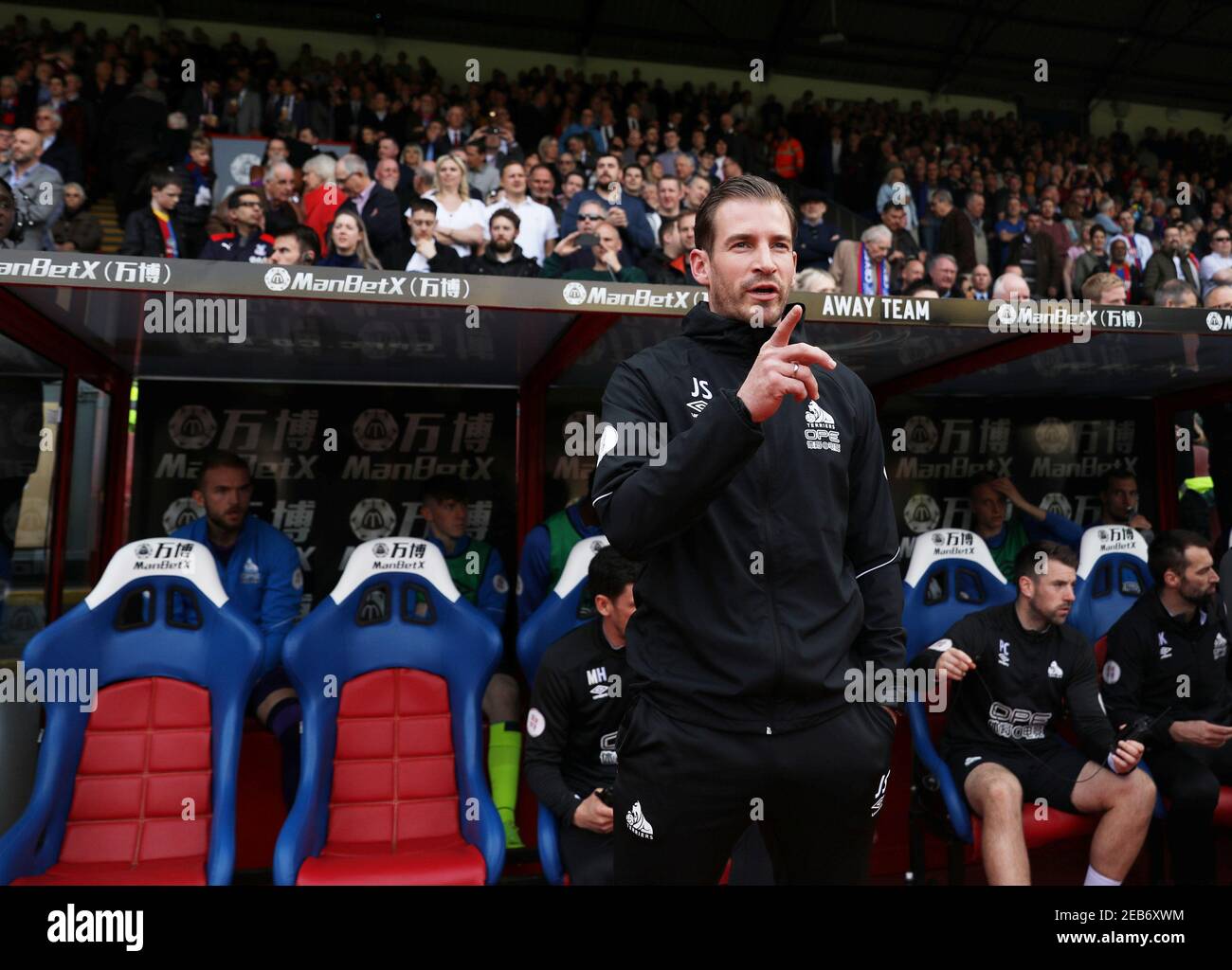 Soccer Football - Premier League - Crystal Palace v Huddersfield Town - Selhurst Park, London, Britain - March 30, 2019  Huddersfield Town manager Jan Siewert before the match    REUTERS/Hannah McKay  EDITORIAL USE ONLY. No use with unauthorized audio, video, data, fixture lists, club/league logos or 'live' services. Online in-match use limited to 75 images, no video emulation. No use in betting, games or single club/league/player publications.  Please contact your account representative for further details. Stock Photo