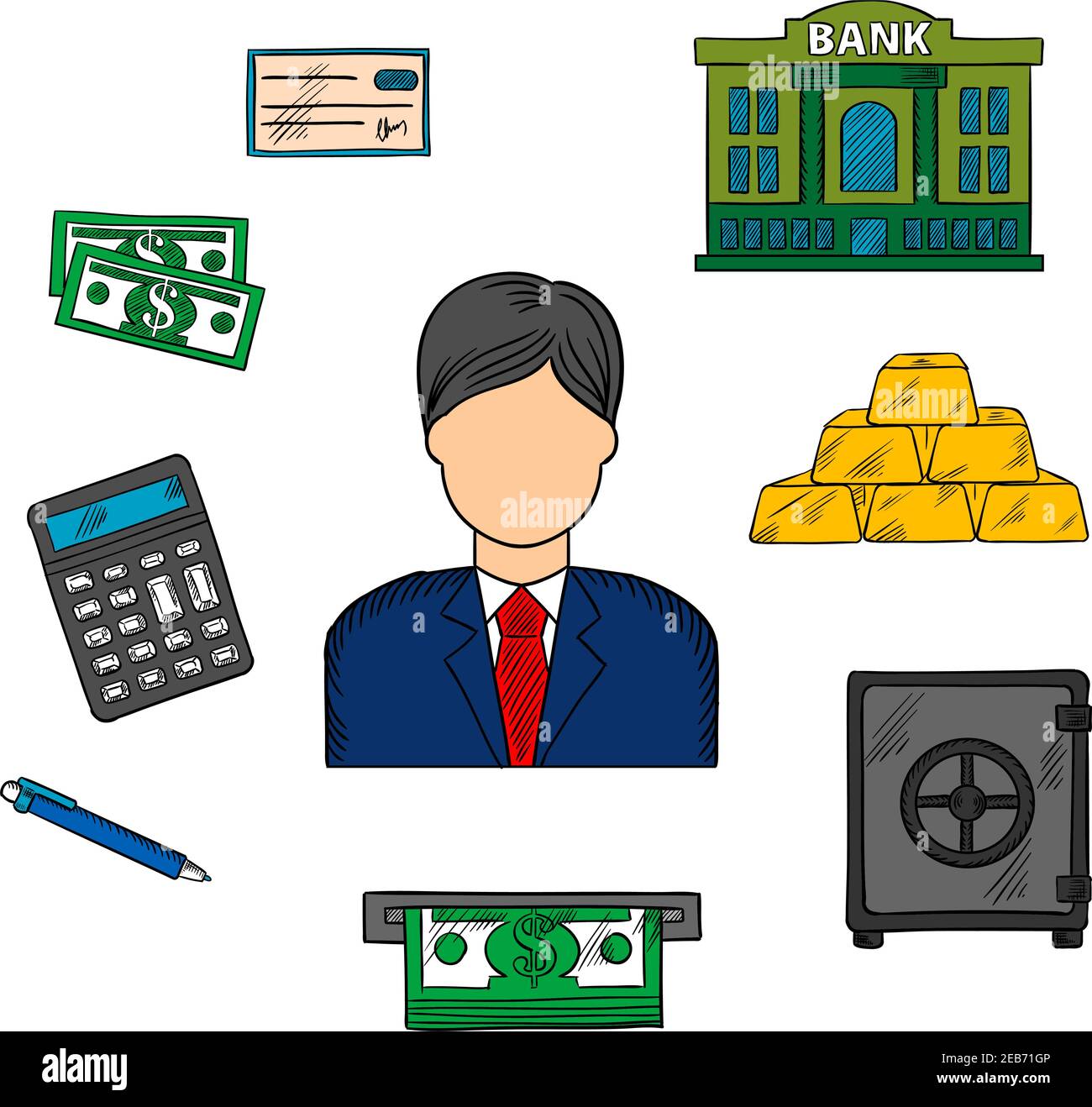 Man suit business bank elegant Stock Vector Images - Alamy