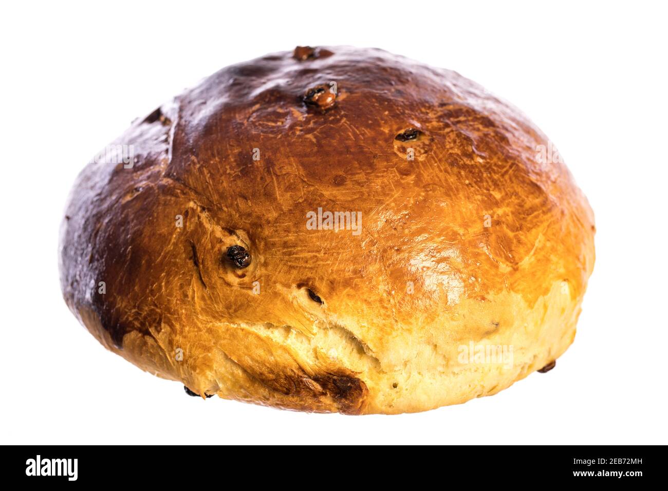 Easter bread isolated on white background Stock Photo