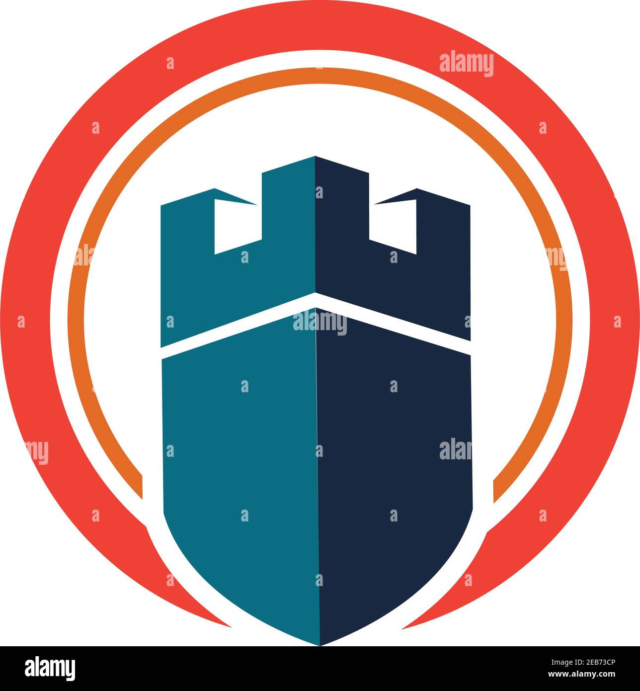 Castle vector illustration icon Logo Template design Stock Vector
