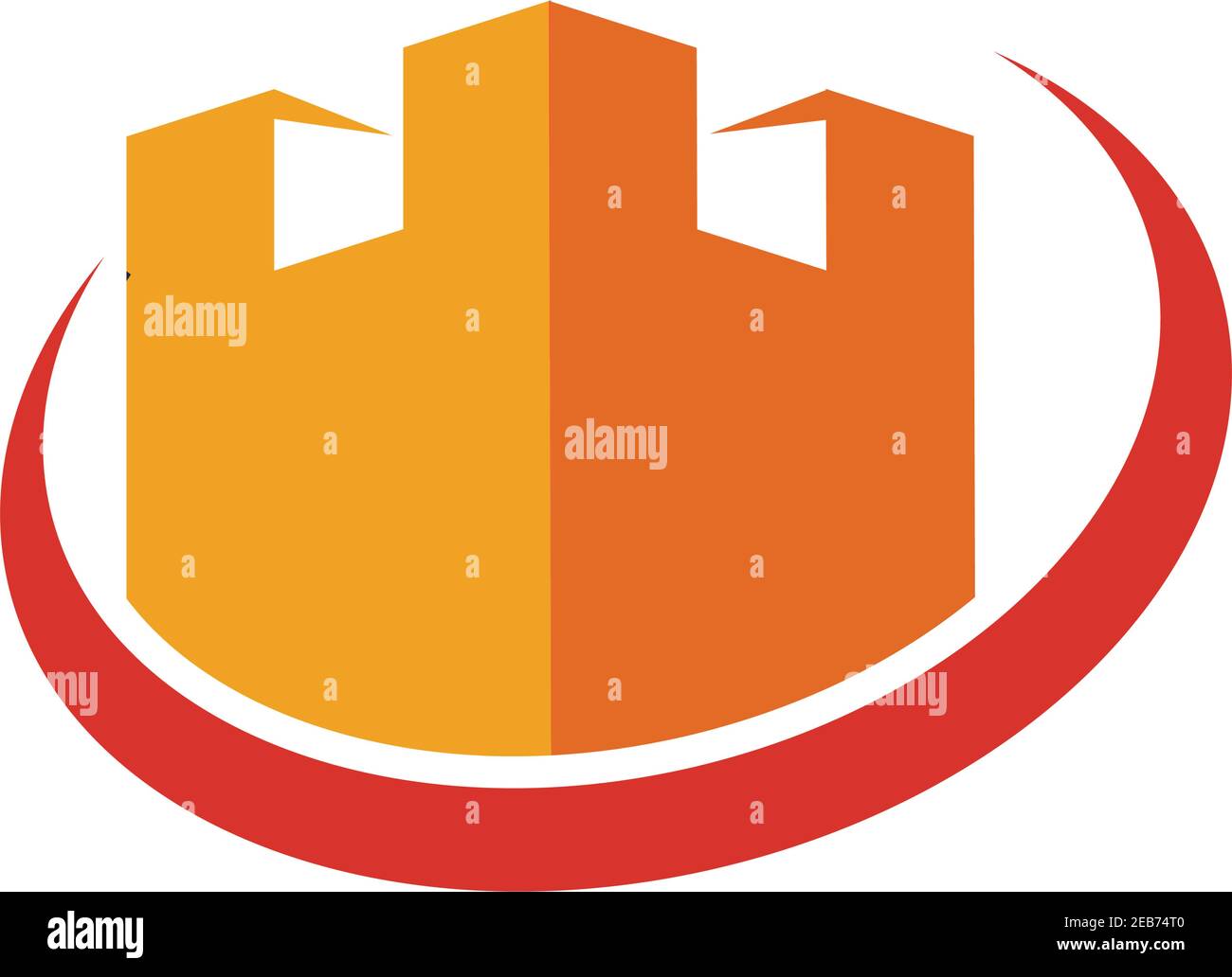 Castle vector illustration icon Logo Template design Stock Vector Image ...