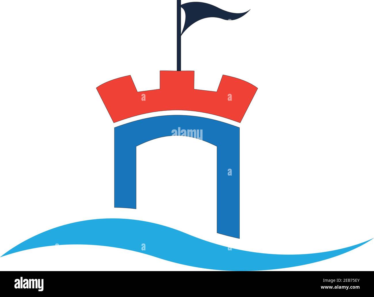 Castle vector illustration icon Logo Template design Stock Vector Image ...
