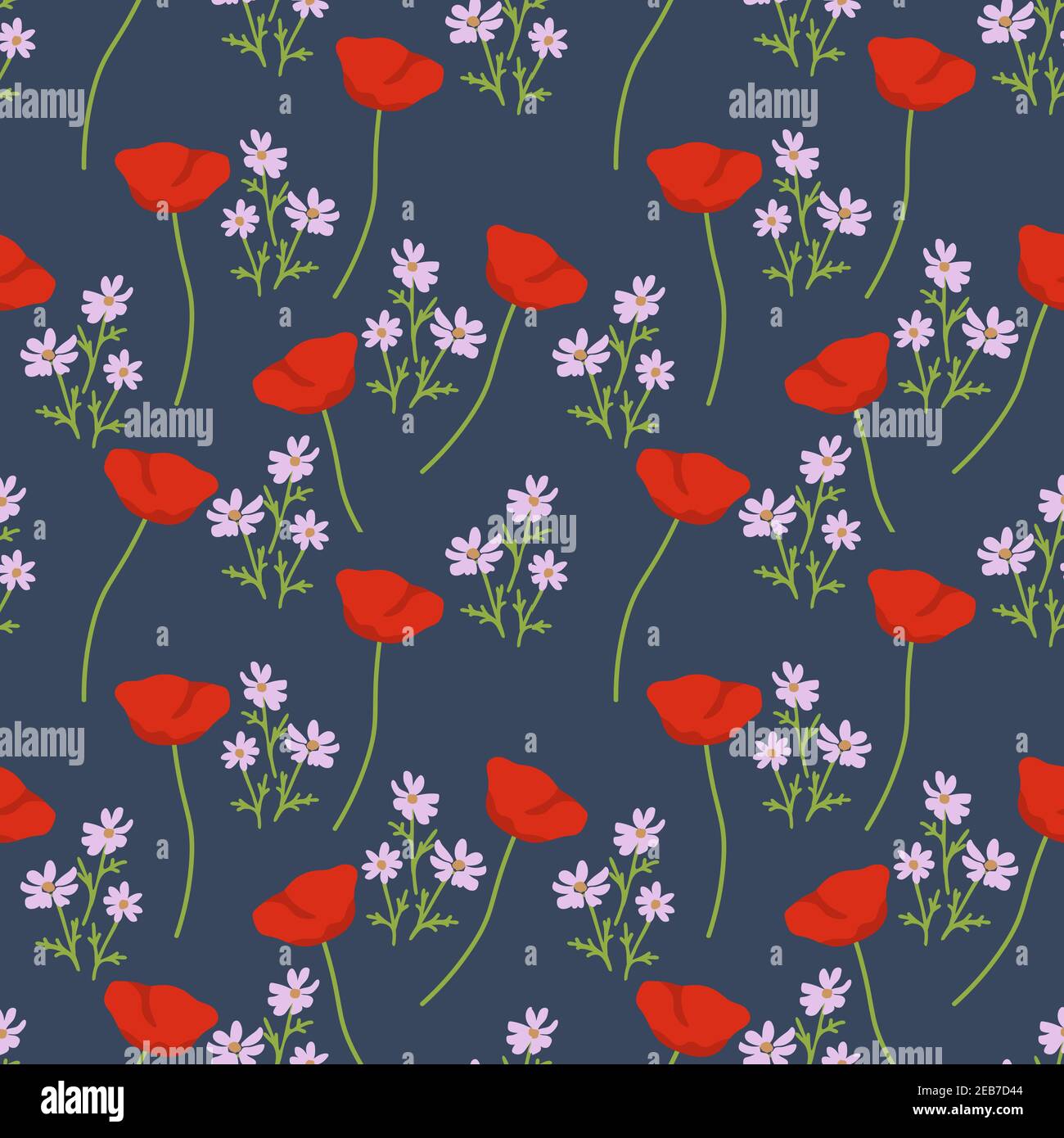 Seamless floral decorative vector pattern Stock Vector