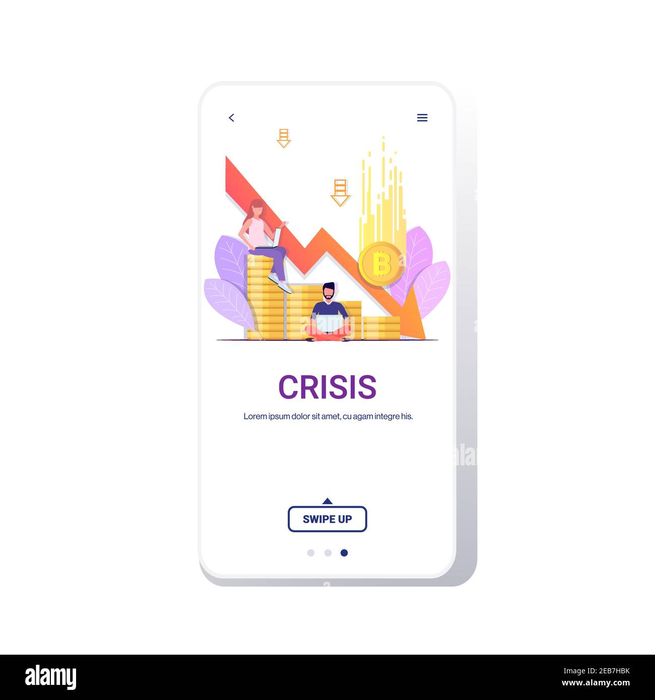 Crypto price down Stock Vector Images - Page 2 - Alamy