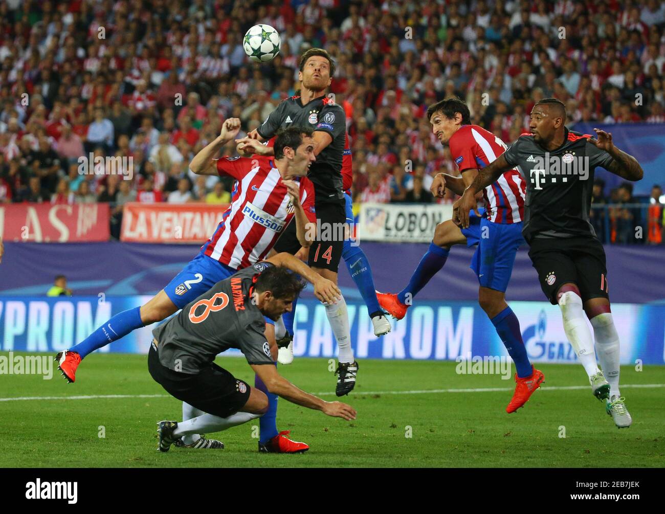 Soccer Football - Atletico Madrid v Bayern Munich - UEFA Champions League  Group Stage - Group D - Vicente Calderon, Madrid, Spain - 28/9/16 Atletico  Madrid's Diego Godin in action with Bayern