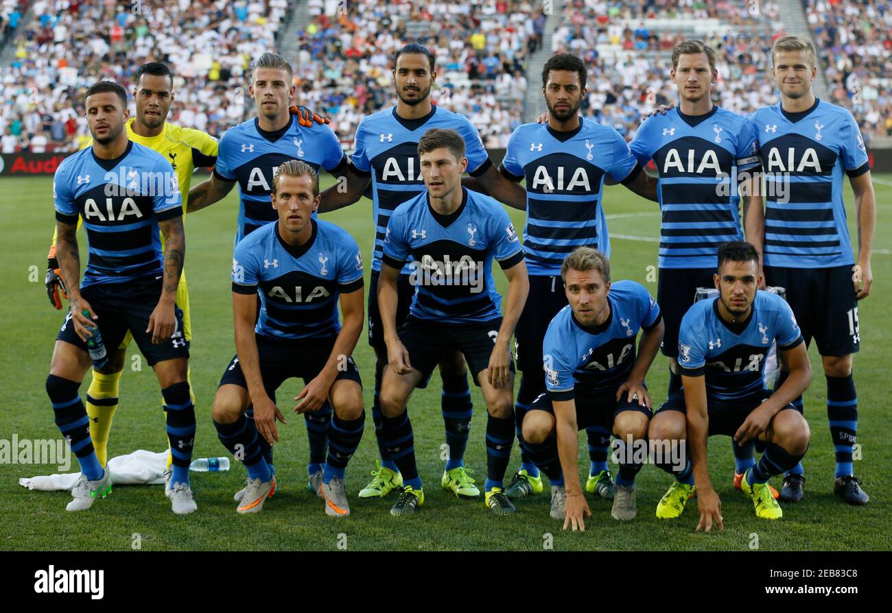 Football - MLS All-Stars v Tottenham Hotspur - AT&T MLS All Stars Game - Pre Season Friendly - Dick's Sporting Goods Park, Colorado, United States of America - 15/16 - 29/7/15  Tottenham line up before the game  Action Images via Reuters / Rick Wilking Stock Photo