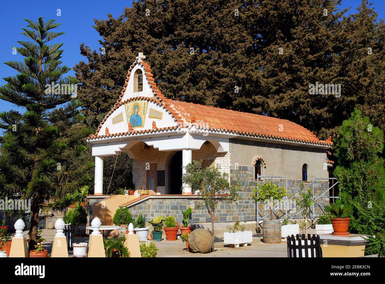 Rhodes the city and Maritsa village 7 9 2006 Stock Photo