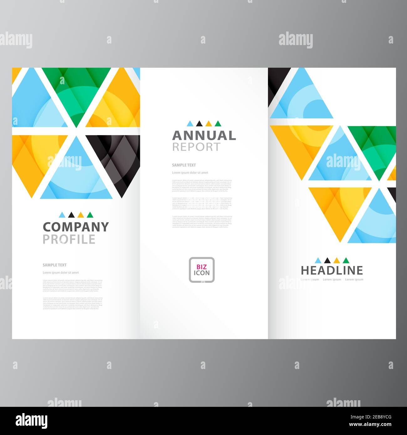 Report Examples Colourful Annual colorful business report template design layout Stock Vector ...