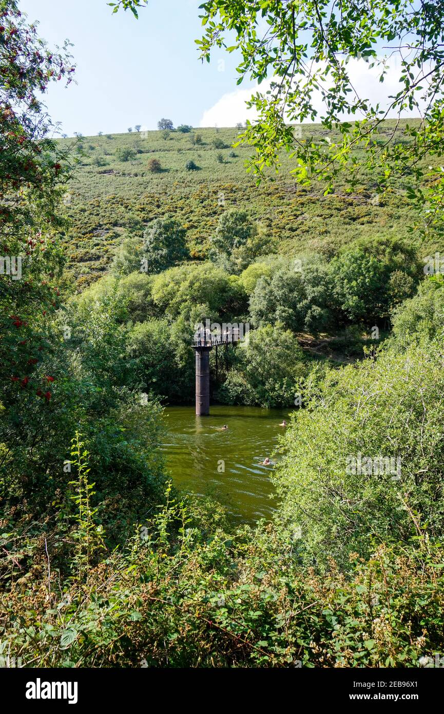 Jumping into Carding Mill Valley Reservoir and the Long Mynd