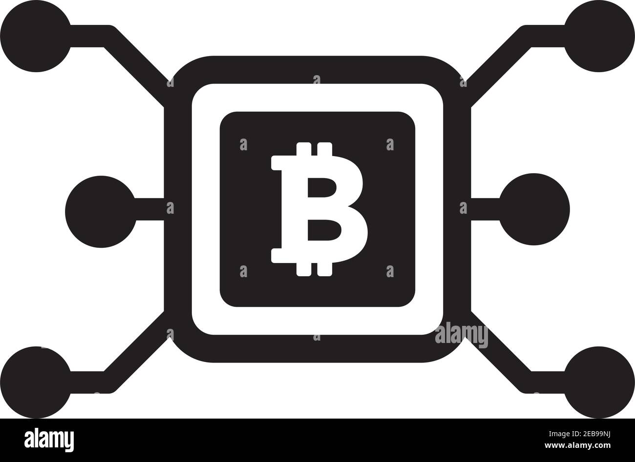 Cryptocurrency icon bitcoin vector for digital asset and wallet in a flat  color glyph pictogram illustration Stock Vector Image & Art - Alamy