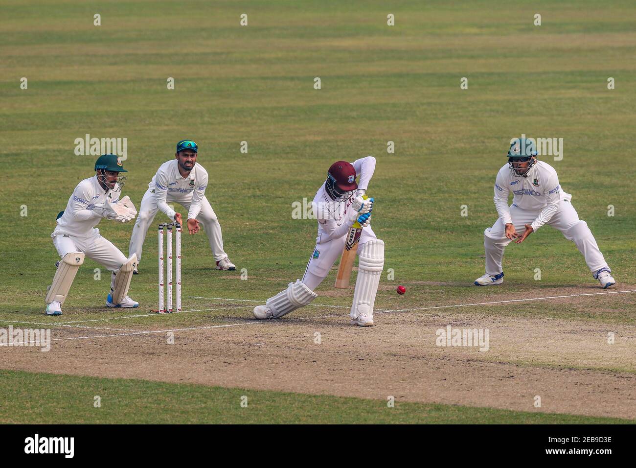 West Indies' Alzarri Joseph Seen In Action During The Second Day Of The ...