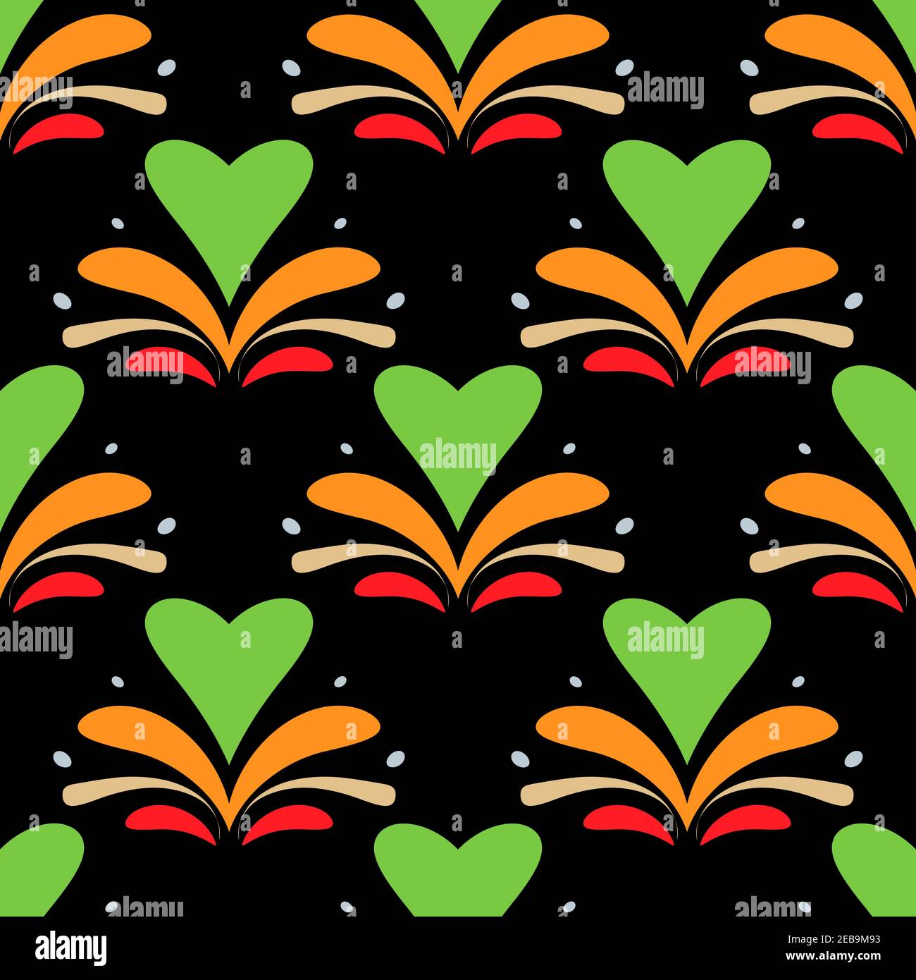 Flower colorful ornament decorative seamless pattern vector tile Stock Vector