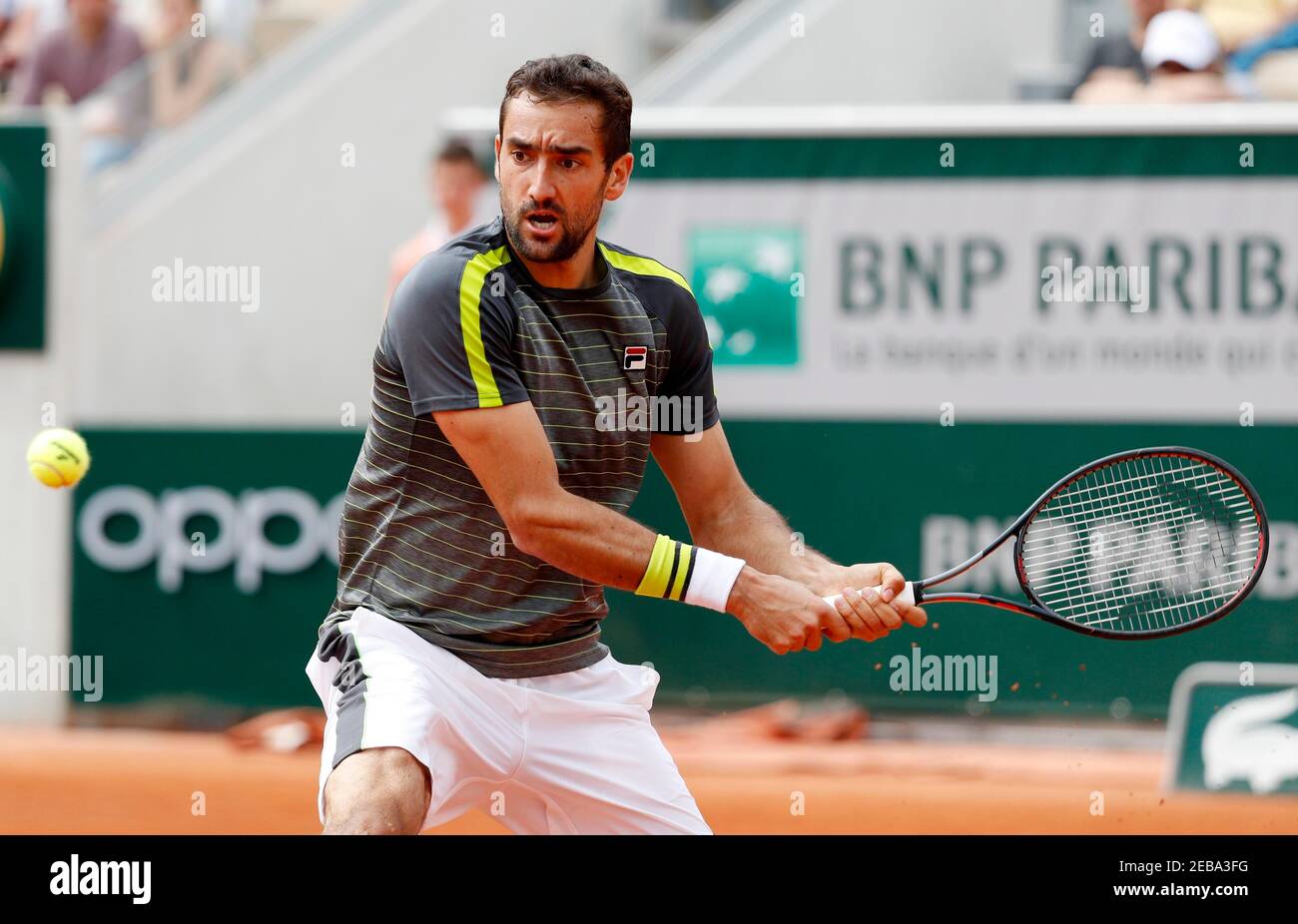 Tennis - French Open - Roland Garros, Paris, France - May 29, 2019.  Croatia's Marin Cilic in action during his second round match against  Bulgaria's Grigor Dimitrov. REUTERS/Vincent Kessler Stock Photo - Alamy