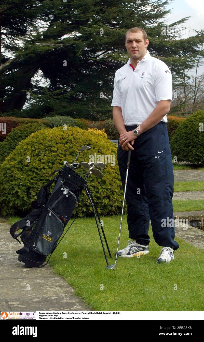 Rugby Union England Press Conference Pennyhill Park Hotel Bagshot 23 3 04 England S Ben Kay Mandatory Credit Action Images Brandon Malone Stock Photo Alamy