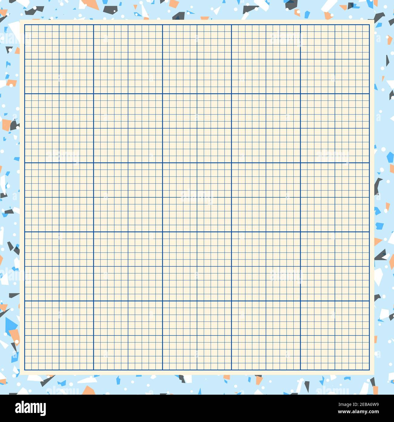 Millimeter graph paper grid. Abstract squared background. Geometric pattern for school, technical engineering line scale measurement. Lined blank for Stock Vector