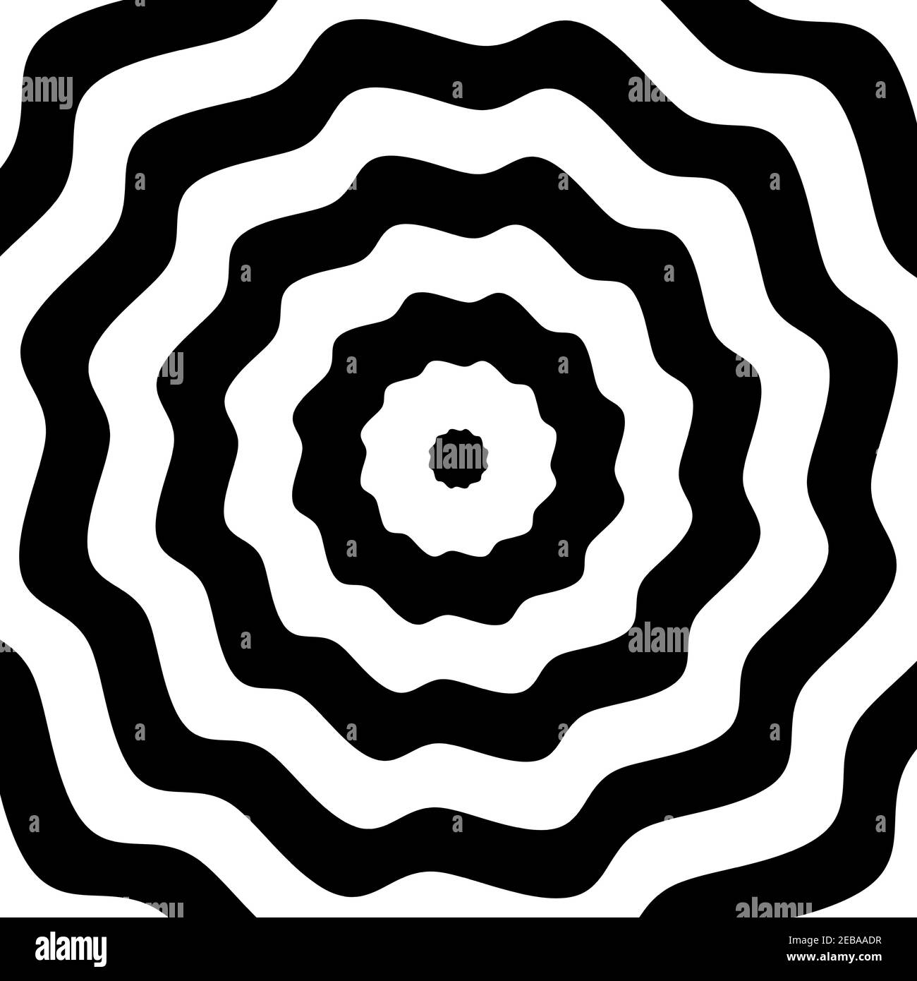 Swirl hypnotic black and white spiral. Monochrome abstract background ...