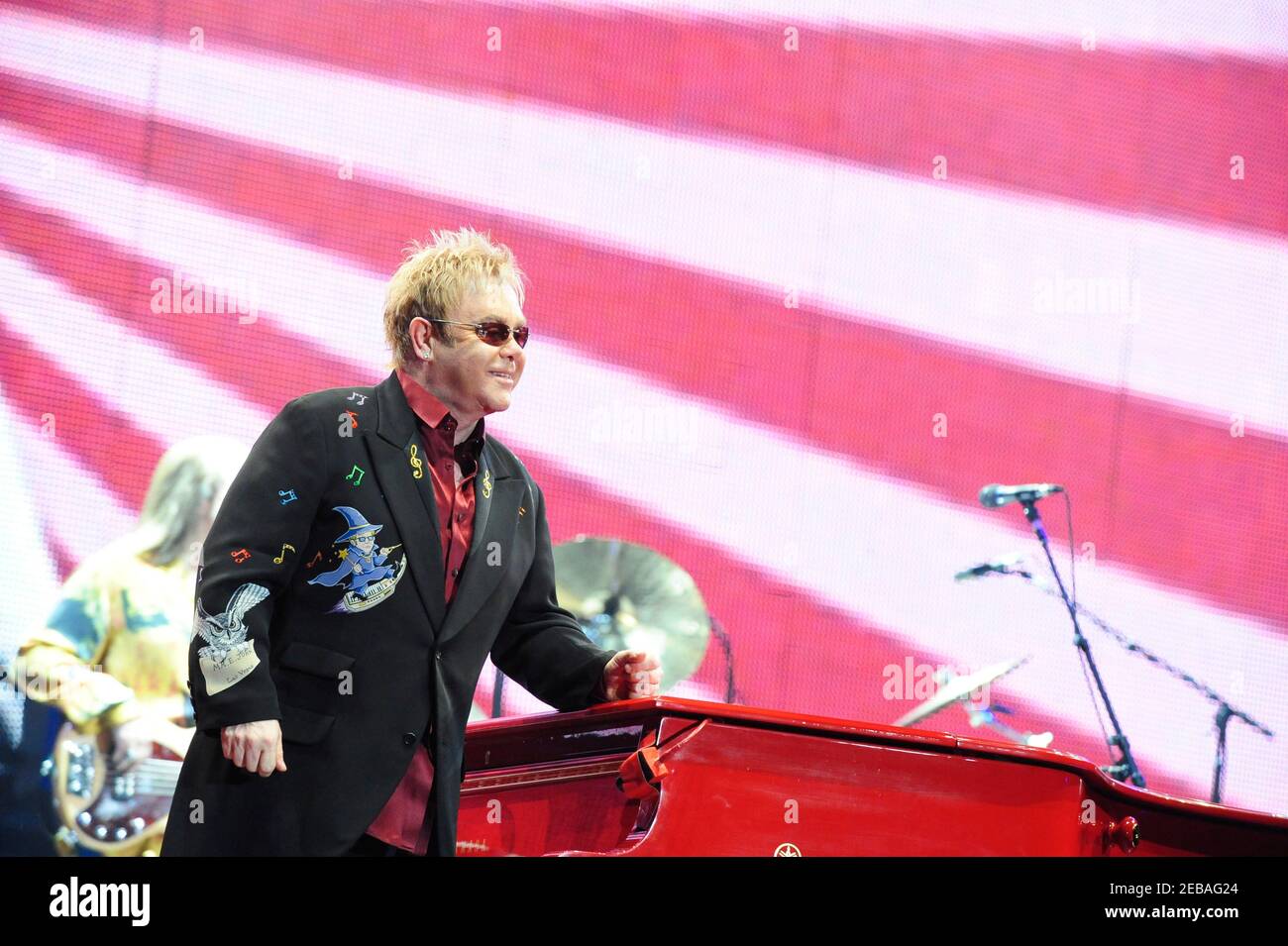 The Red Piano was a concert tour by English singer-songwriter Sir Elton John. The idea for the show originated in 2004 by Elton John and David LaChapelle Stock Photo